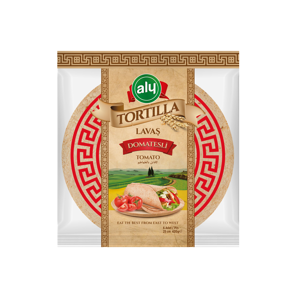 Aly Tomato Tortilla 25 cm 6 Pcs 420g | Aly Foods