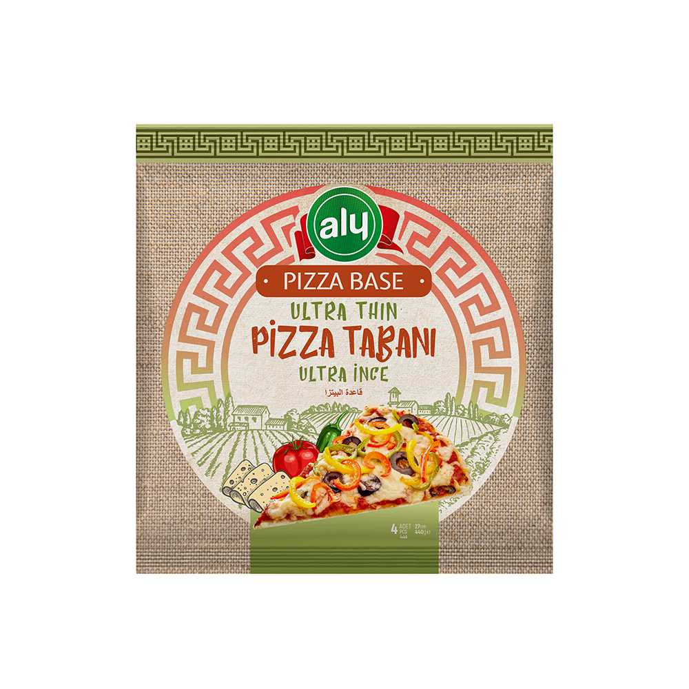 Aly Ultra İnce Pizza Tabanı 27 cm 4'lü 440g | Aly Foods